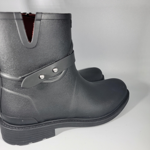 Rag & Bone Moto Rain Boots Rubber Wellies Black Waterproof Womens 41 NWOT NEW - Picture 6 of 13